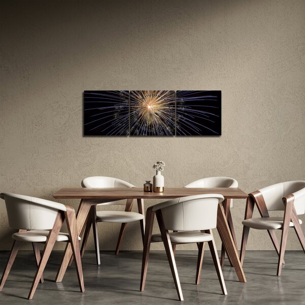 Tűzijáték képe (órával) (90x30 cm)