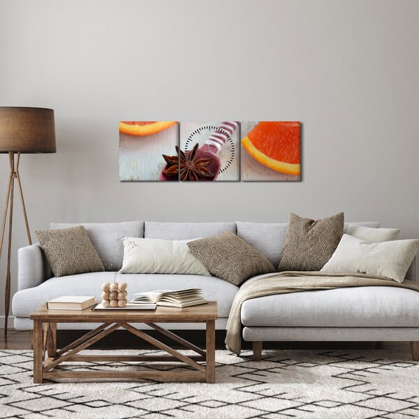 Egy kanál fahéj képe (órával) (90x30 cm)