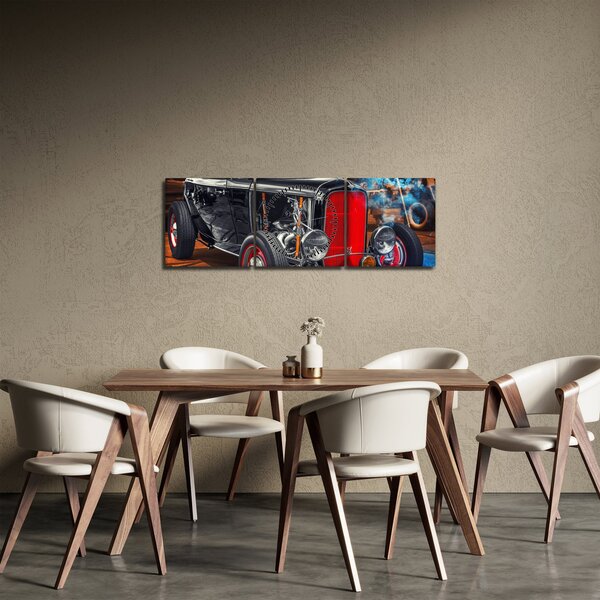 Veterán képe (órával) (90x30 cm)