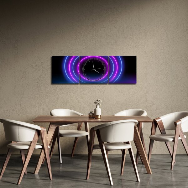 A színes körök képe (órával) (90x30 cm)