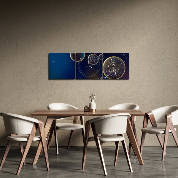 Buborékok képe (órával) (90x30 cm)