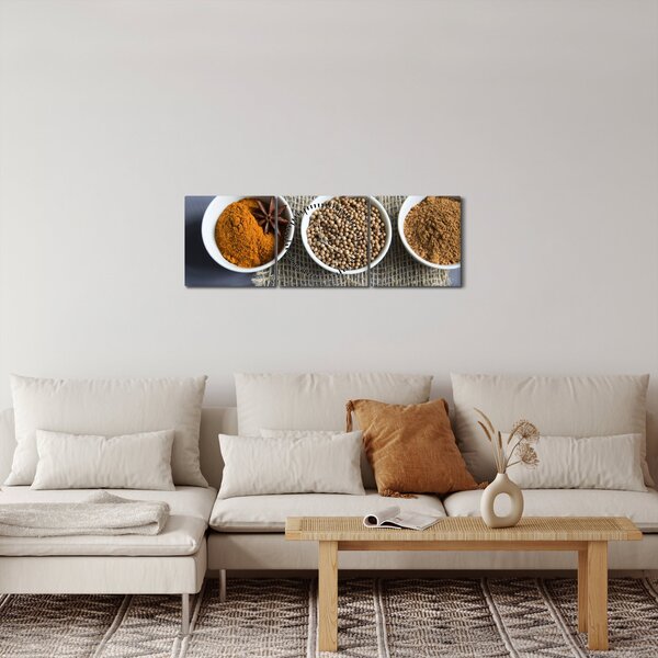 Fűszerek képe (órával) (90x30 cm)