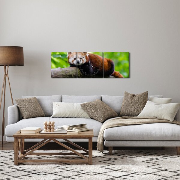 A vörös panda képe (órával) (90x30 cm)
