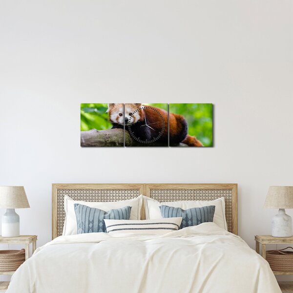 A vörös panda képe (órával) (90x30 cm)