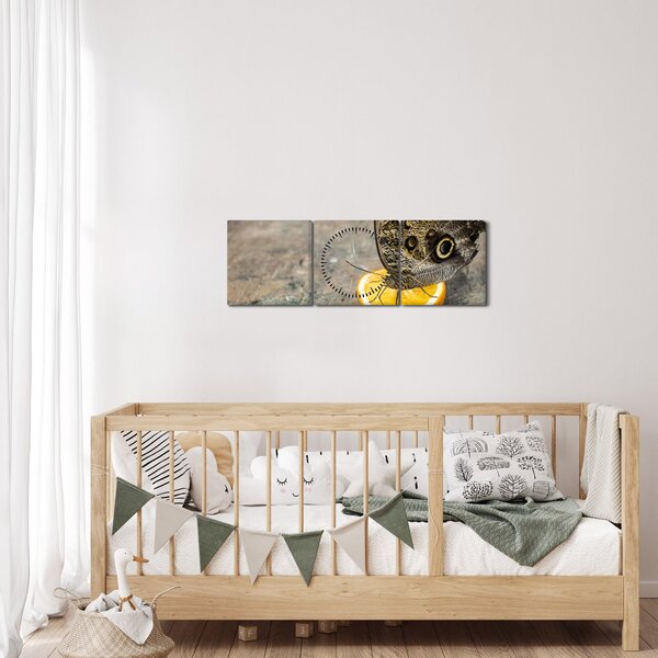 Pillangó képe (órával) (90x30 cm)