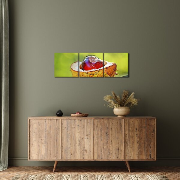 Gesztenye képe (órával) (90x30 cm)