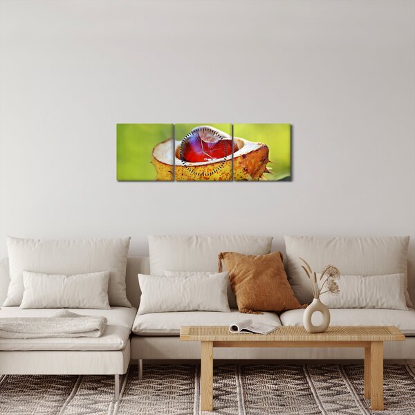 Gesztenye képe (órával) (90x30 cm)