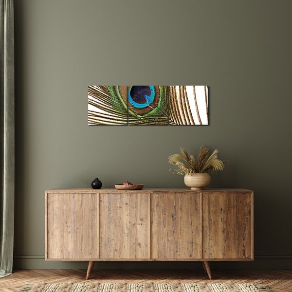 Pávatoll képe (órával) (90x30 cm)
