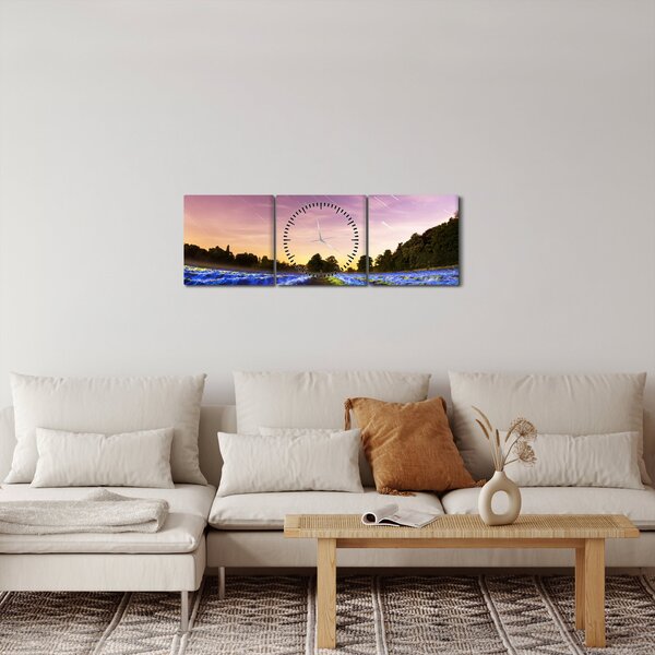 Színes mező képe (órával) (90x30 cm)