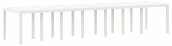 Kerti Asztal Fehér 400 x 100 x 73 cm polirattan