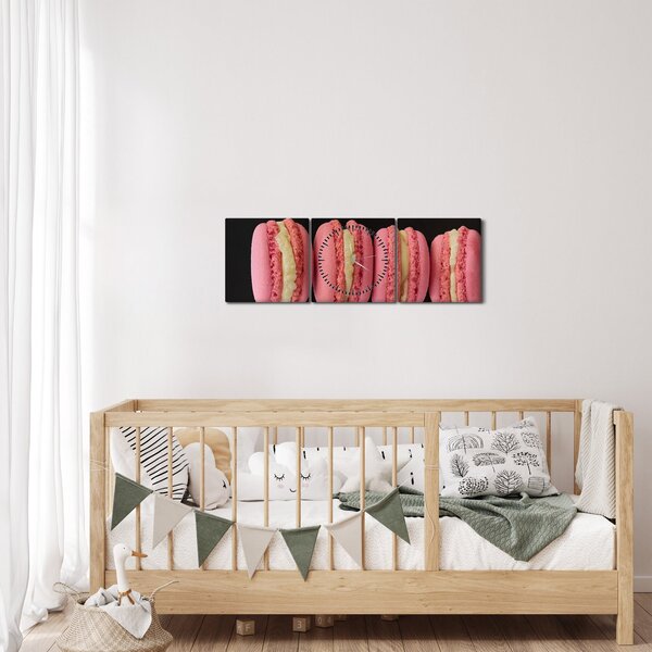 Macaroons képe (órával) (90x30 cm)