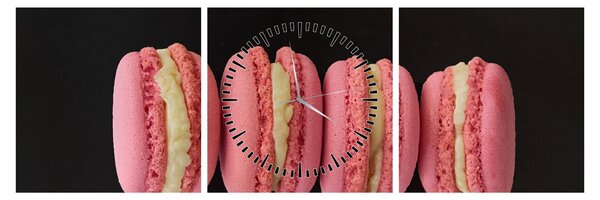 Macaroons képe (órával) (90x30 cm)