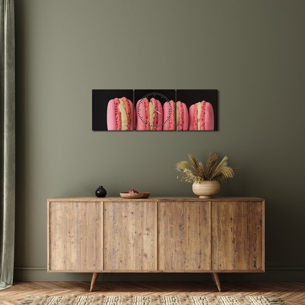 Macaroons képe (órával) (90x30 cm)
