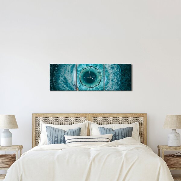 Tenger hajóval képe (órával) (90x30 cm)