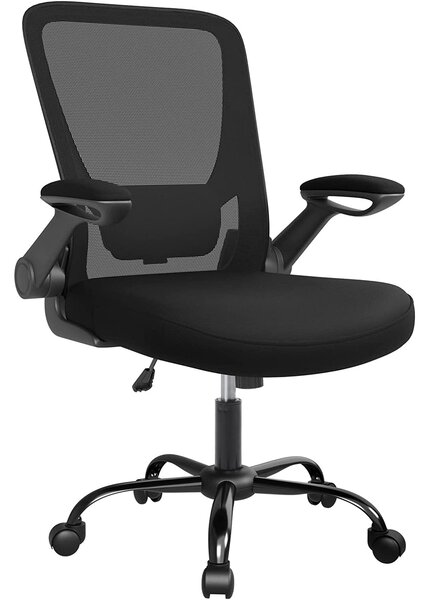 SONGMICS irodai szék összecsukható karfákkal, ergonomikus számítógépes szék