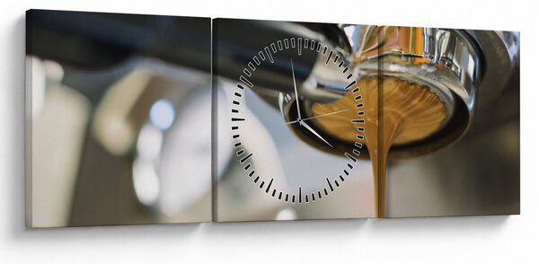 Kép - espresso (órával) (90x30 cm)