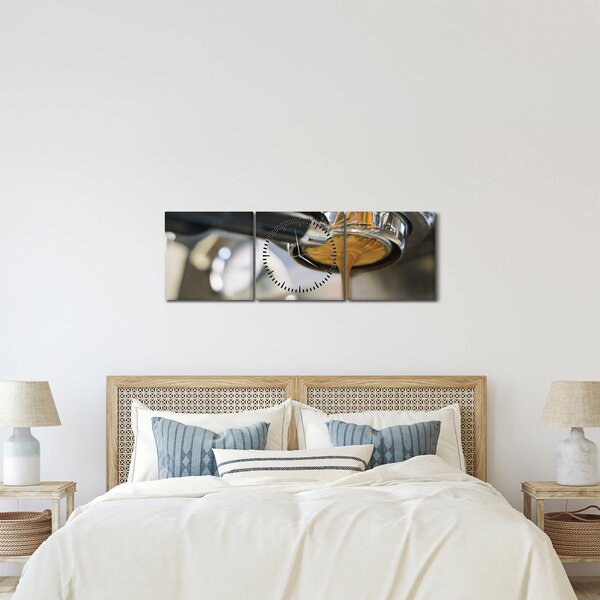 Kép - espresso (órával) (90x30 cm)