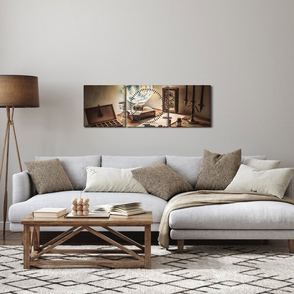 Kép - utazási asztal (órával) (90x30 cm)
