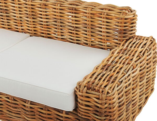 Kerti kanapé 3 személyes FORLI Rattan Természetes