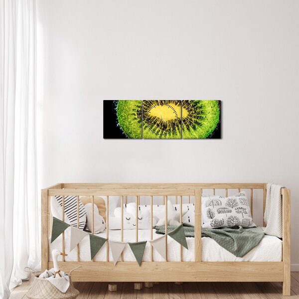 Kép - kivi részlete a vízben (órával) (90x30 cm)