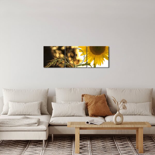 Napraforgó képe (órával) (90x30 cm)