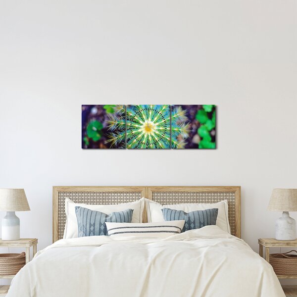 Kaktusz kép (órával) (90x30 cm)