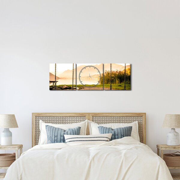 Kép egy hintákról a természetben (órával) (90x30 cm)