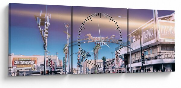 Kép egy utcáról Las Vegasban (órával) (90x30 cm)