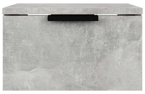2 db betonszürke falra szerelhető éjjeliszekrény 34x30x20 cm