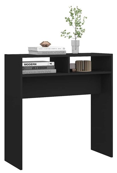 Fekete szerelt fa tálalóasztal 78 x 30 x 80 cm