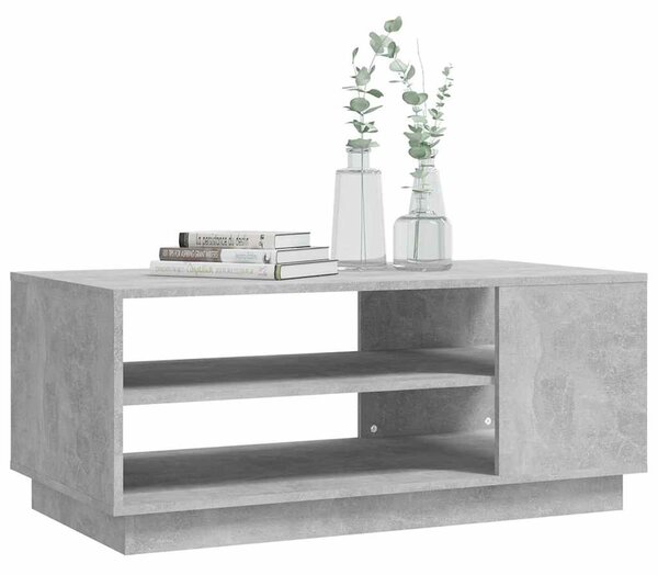 Betonszürke szerelt fa dohányzóasztal 102x55x43 cm