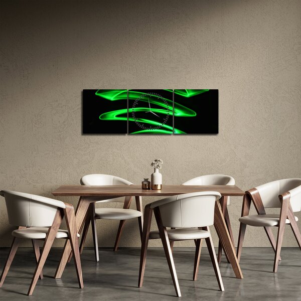 Kép - neonhullámok (órával) (90x30 cm)