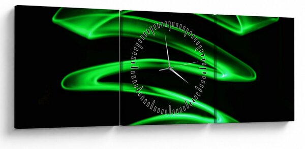 Kép - neonhullámok (órával) (90x30 cm)