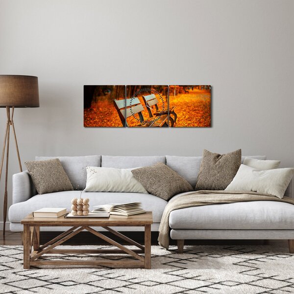 Padok ősszel képe (órával) (90x30 cm)