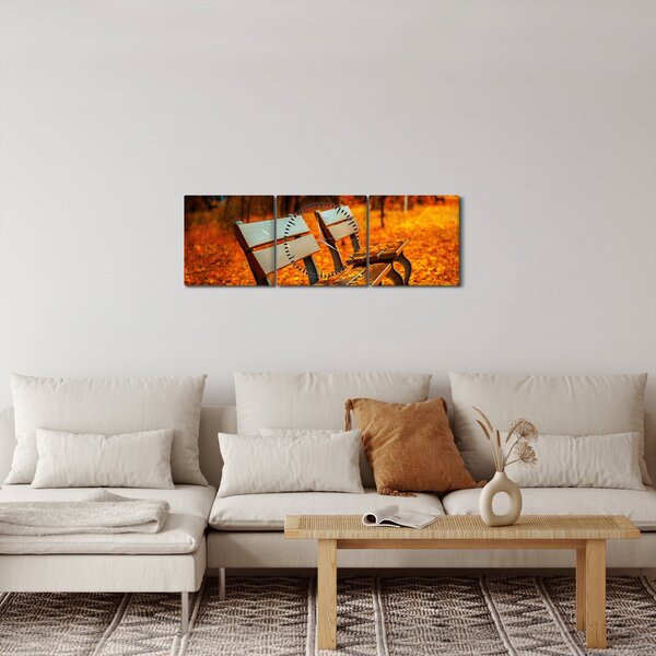 Padok ősszel képe (órával) (90x30 cm)