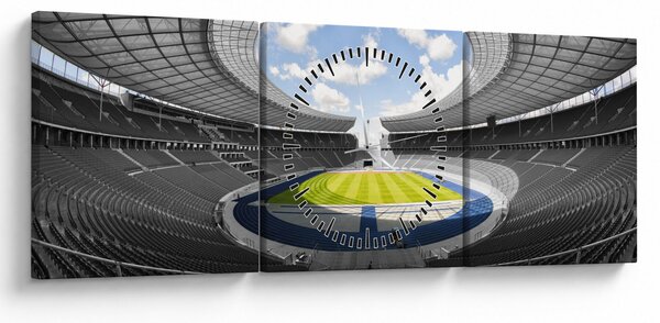 Kép - futballstadion (órával) (90x30 cm)
