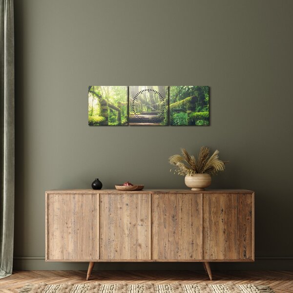 Kép - falépcsők az erdőben (órával) (90x30 cm)