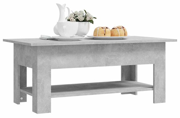 Betonszürke szerelt fa dohányzóasztal 102 x 55 x 42 cm