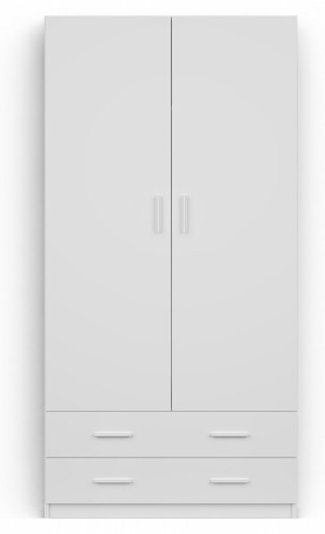 MUPO gardróbszekrény 100x200x51 - fehér