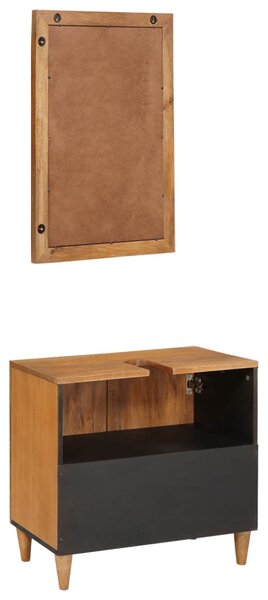 Fürdőszoba bútor szett 2 db Barna 62 x 33 x 58 cm Szerelt Fa