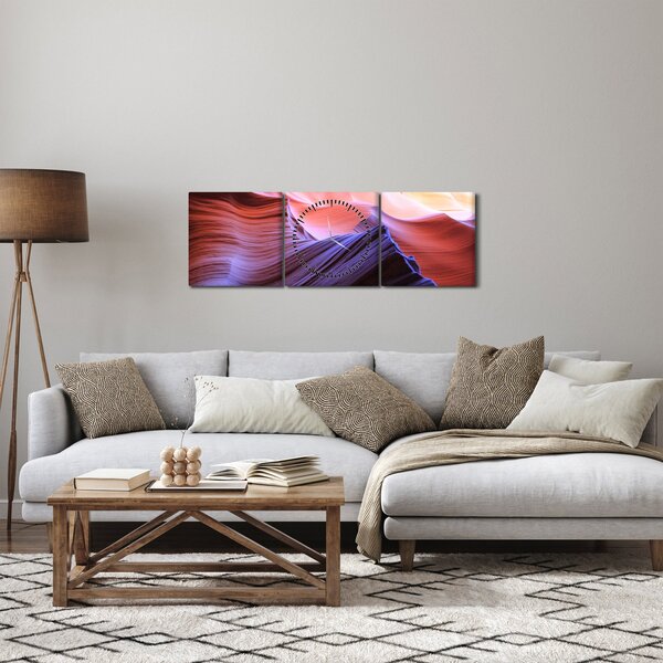 Kép - színes homok (órával) (90x30 cm)