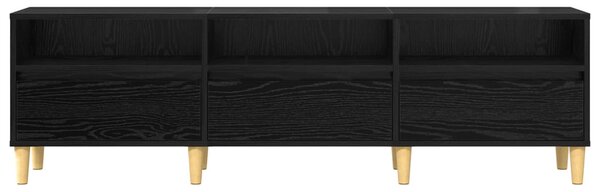 TV szekrény 150 x 30 x 45 cm Fekete tölgy Szerelt Fa