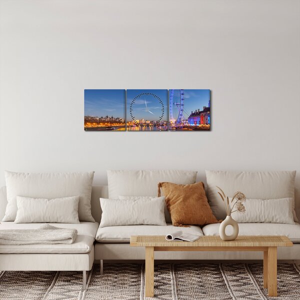 London Eye képe (órával) (90x30 cm)