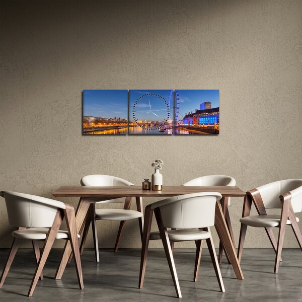 London Eye képe (órával) (90x30 cm)
