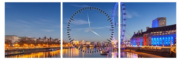 London Eye képe (órával) (90x30 cm)
