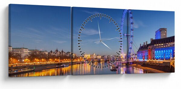 London Eye képe (órával) (90x30 cm)