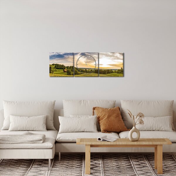Tájkép (órával) (90x30 cm)