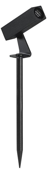 V-TAC DC24V 2W LED alumínium leszúrható lámpa, fekete szögletes házzal, meleg fehér - SKU 24008