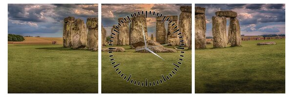 Stonehenge képe (órával) (90x30 cm)