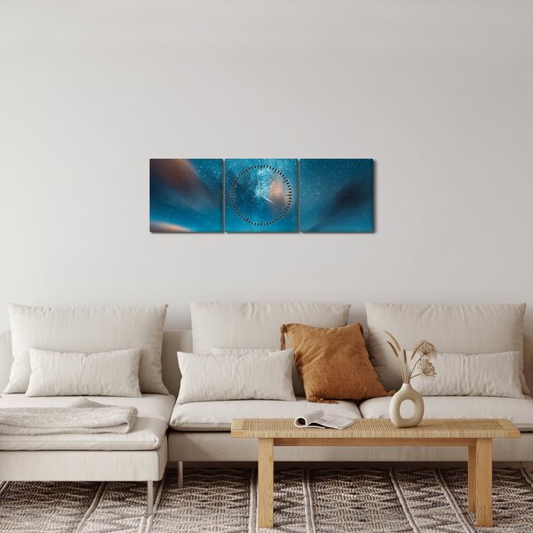 A kék Tejút képe (órával) (90x30 cm)